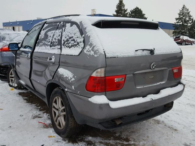 5UXFA13575LY10346 - 2005 BMW X5 3.0I GRAY photo 3