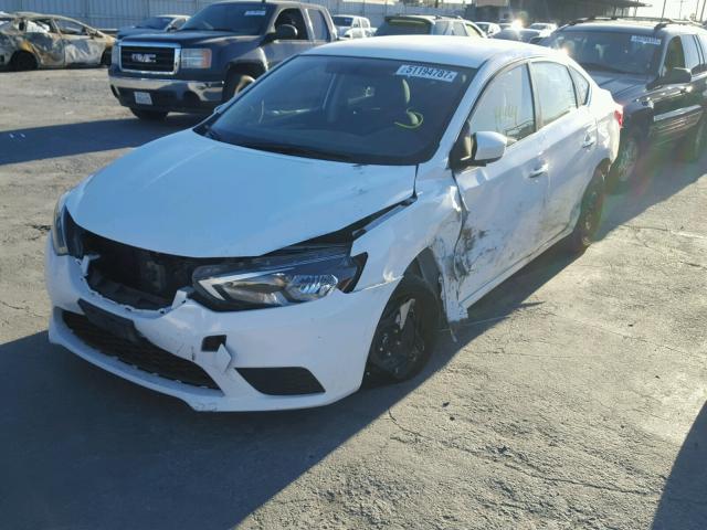 3N1AB7AP5GY274879 - 2016 NISSAN SENTRA S WHITE photo 2