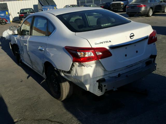 3N1AB7AP5GY274879 - 2016 NISSAN SENTRA S WHITE photo 3