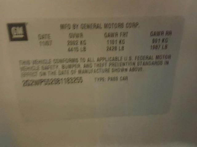 2G2WP552081183255 - 2008 PONTIAC GRAND PRIX SILVER photo 10