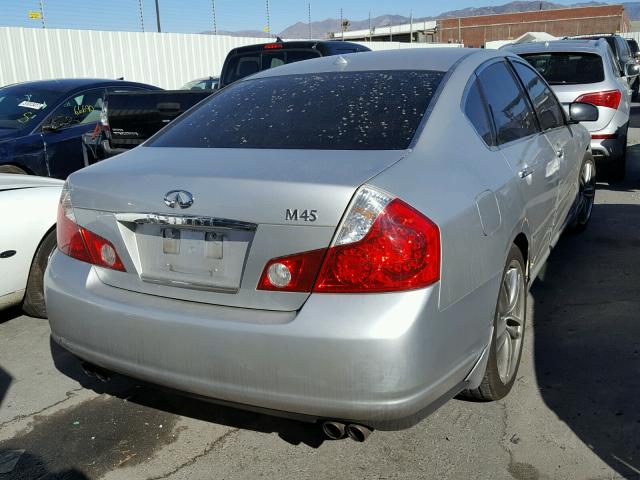 JNKBY01E06M200310 - 2006 INFINITI M45 BASE SILVER photo 4