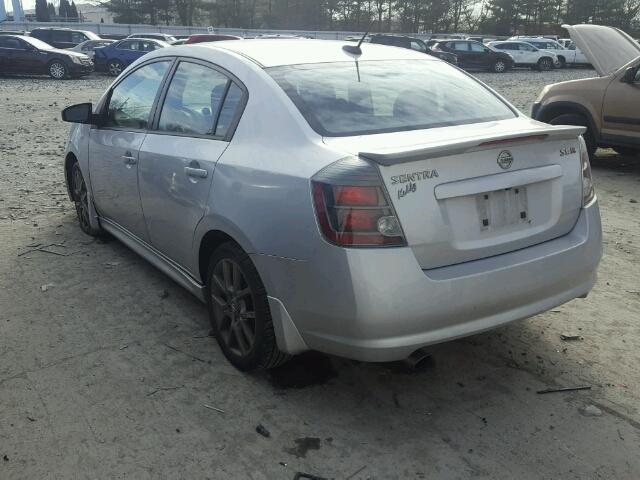 3N1BB6AP2AL607834 - 2010 NISSAN SENTRA SE- SILVER photo 3