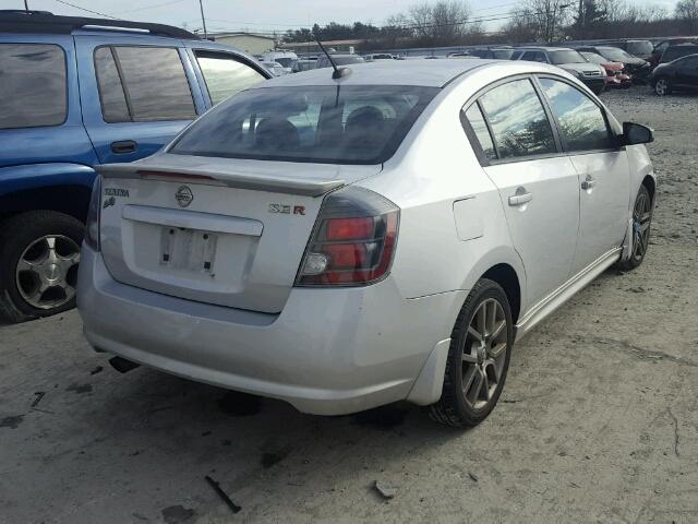 3N1BB6AP2AL607834 - 2010 NISSAN SENTRA SE- SILVER photo 4