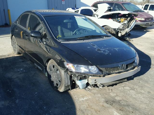 1HGFA16549L016523 - 2009 HONDA CIVIC LX BLACK photo 1