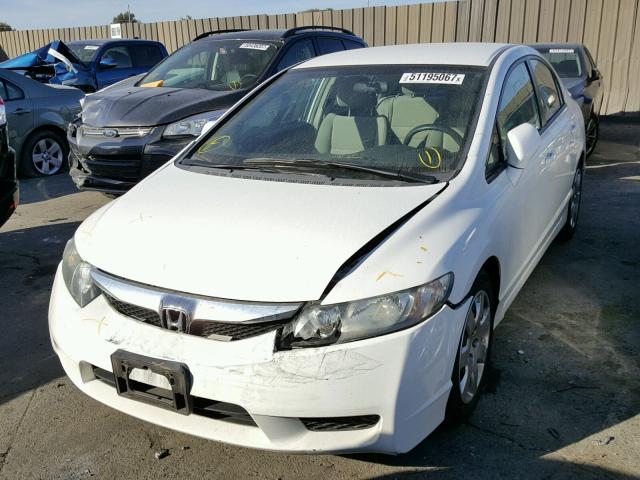 19XFA1F53AE003967 - 2010 HONDA CIVIC LX WHITE photo 2