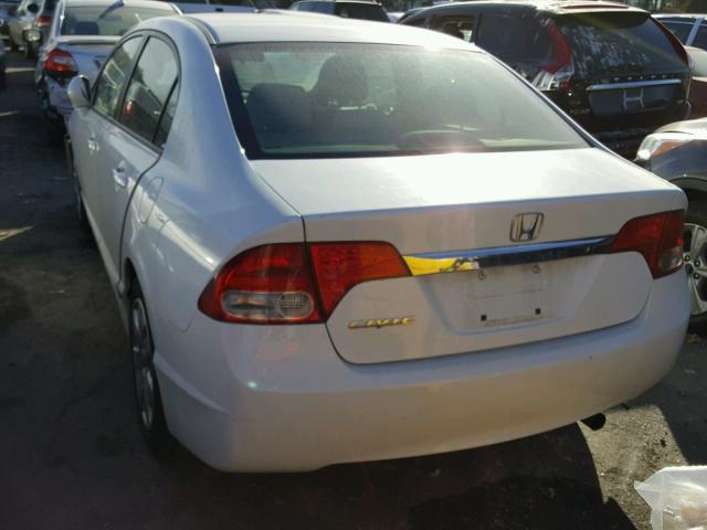 19XFA1F53AE003967 - 2010 HONDA CIVIC LX WHITE photo 3