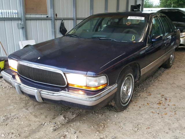 1G4BN5376NR462853 - 1992 BUICK ROADMASTER BLUE photo 2