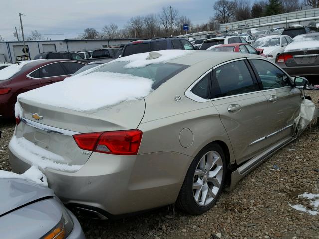 2G1155SLXF9257930 - 2015 CHEVROLET IMPALA LTZ TAN photo 4