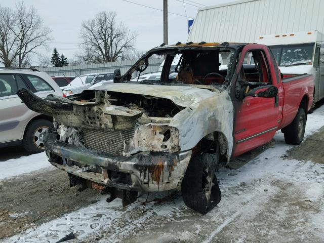 1FTSX31F2XED74650 - 1999 FORD F350 SRW S RED photo 2
