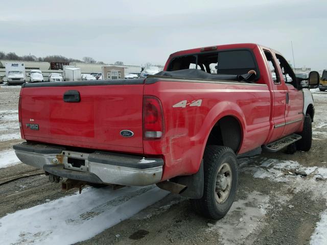 1FTSX31F2XED74650 - 1999 FORD F350 SRW S RED photo 4