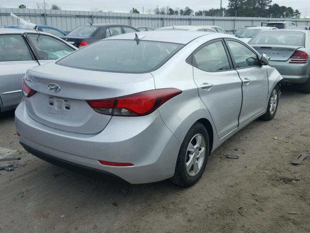 5NPDH4AE9FH567198 - 2015 HYUNDAI ELANTRA SE GRAY photo 4