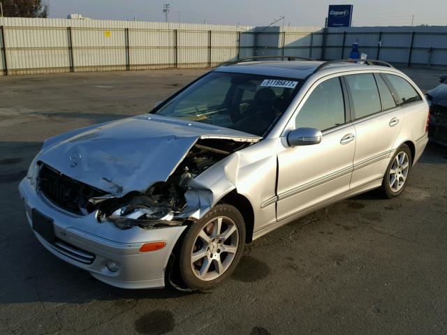 WDBRH81J05F683875 - 2005 MERCEDES-BENZ C 240 SPOR SILVER photo 2