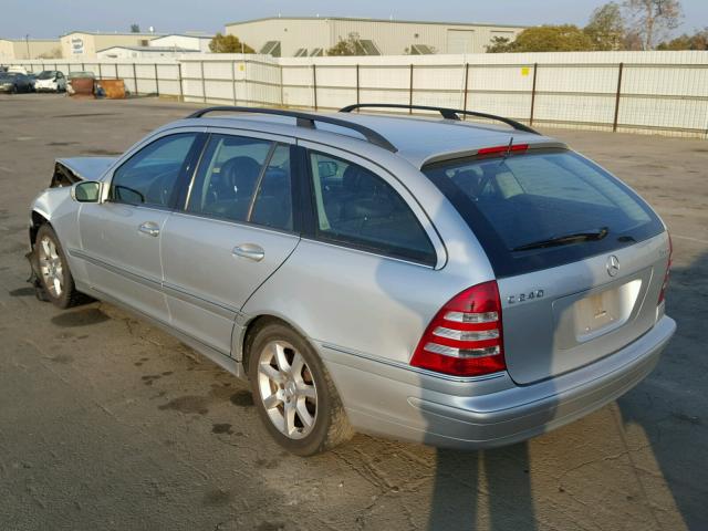 WDBRH81J05F683875 - 2005 MERCEDES-BENZ C 240 SPOR SILVER photo 3