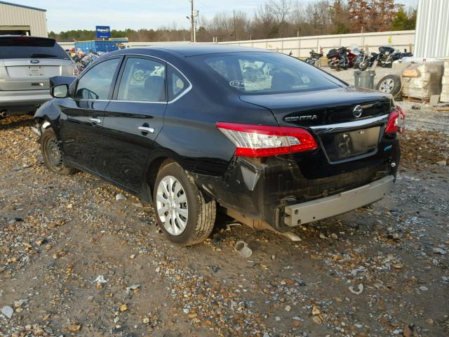 3N1AB7APXEY209295 - 2014 NISSAN SENTRA S BLACK photo 3