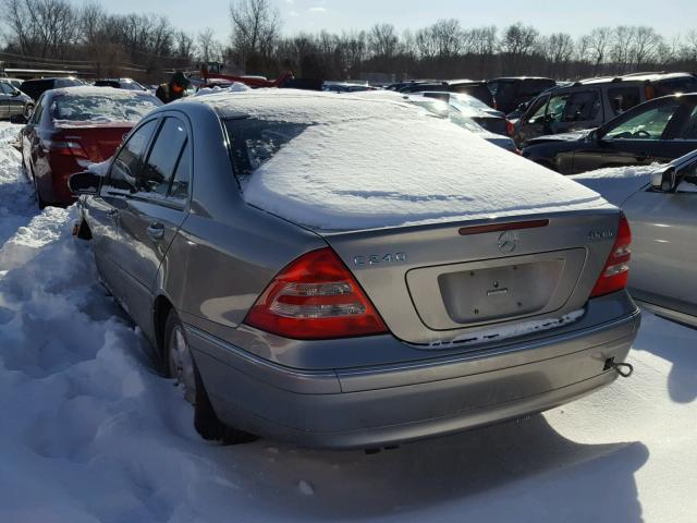 WDBRF81J93F387823 - 2003 MERCEDES-BENZ C 240 4MAT GRAY photo 3