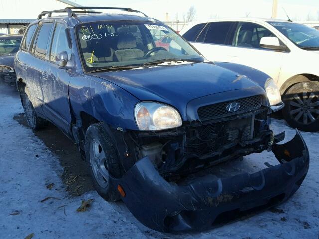 KM8SC73D63U365704 - 2003 HYUNDAI SANTA FE G BLUE photo 1