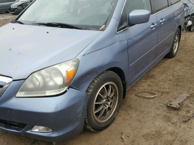 5FNRL38887B066656 - 2007 HONDA ODYSSEY TO BLUE photo 9