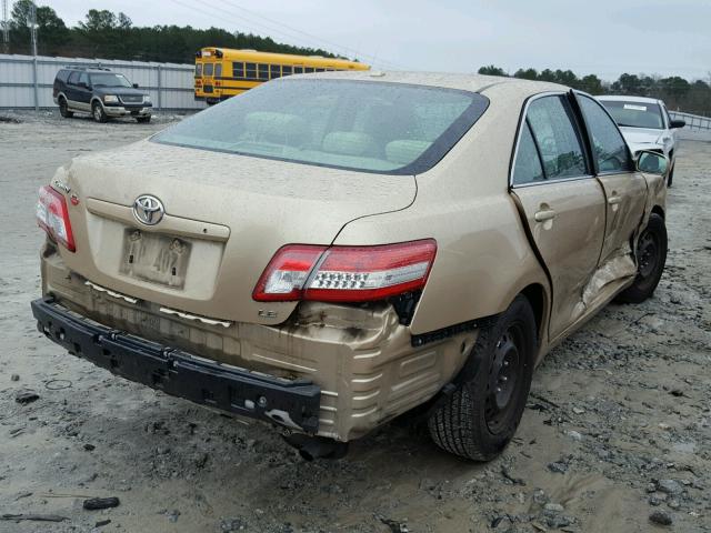 4T1BF3EK8AU109251 - 2010 TOYOTA CAMRY BASE GOLD photo 4