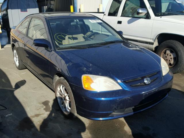 1HGEM22992L090737 - 2002 HONDA CIVIC EX BLUE photo 1