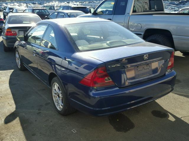 1HGEM22992L090737 - 2002 HONDA CIVIC EX ლურჯი ფოტო 3