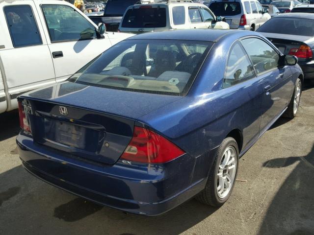 1HGEM22992L090737 - 2002 HONDA CIVIC EX BLUE photo 4