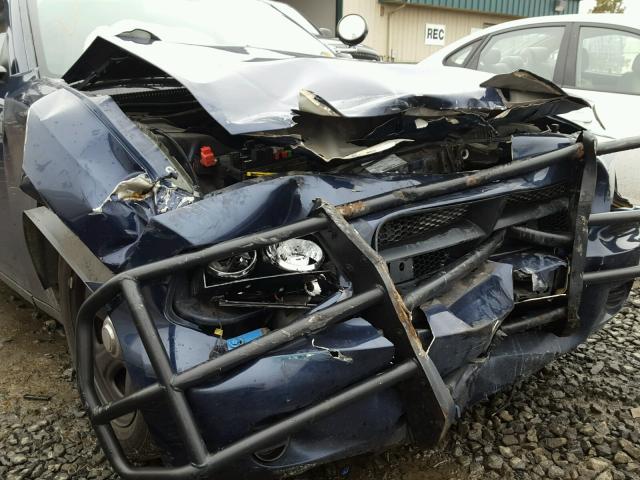 2B3LA43H58H206636 - 2008 DODGE CHARGER BLUE photo 9