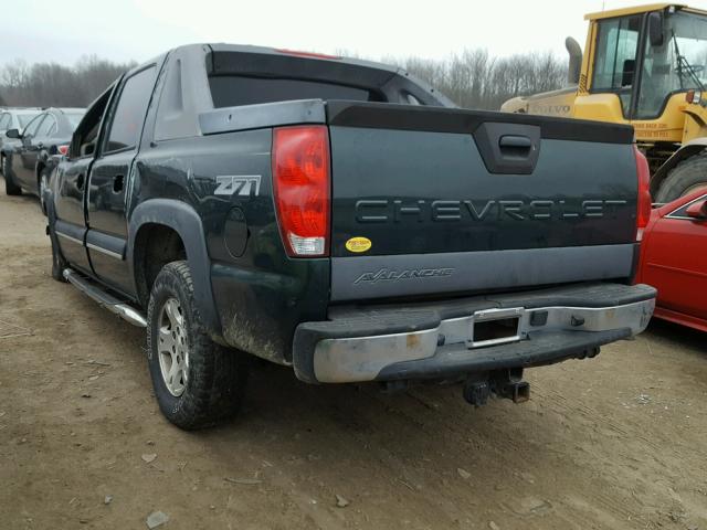 3GNEK12T14G168509 - 2004 CHEVROLET AVALANCHE GREEN photo 3