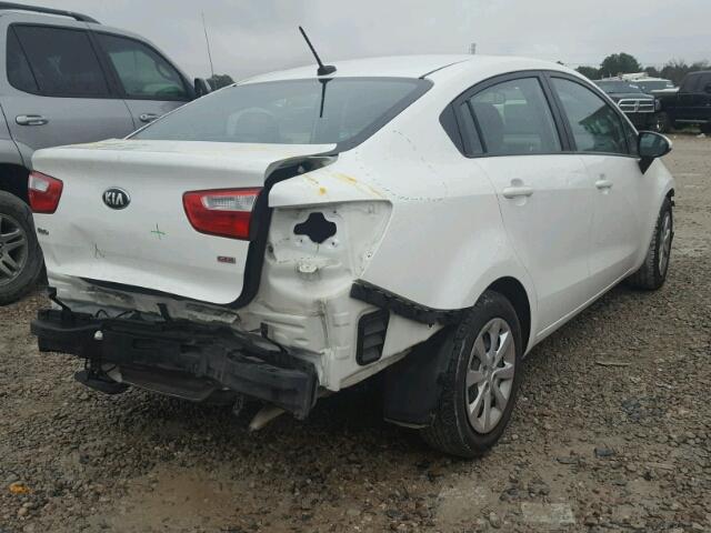 KNADM4A32G6553078 - 2016 KIA RIO LX WHITE photo 4