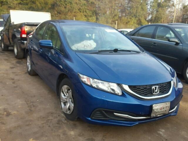 2HGFB2F58EH535164 - 2014 HONDA CIVIC LX BLUE photo 1