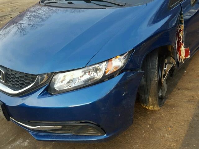 2HGFB2F58EH535164 - 2014 HONDA CIVIC LX BLUE photo 9