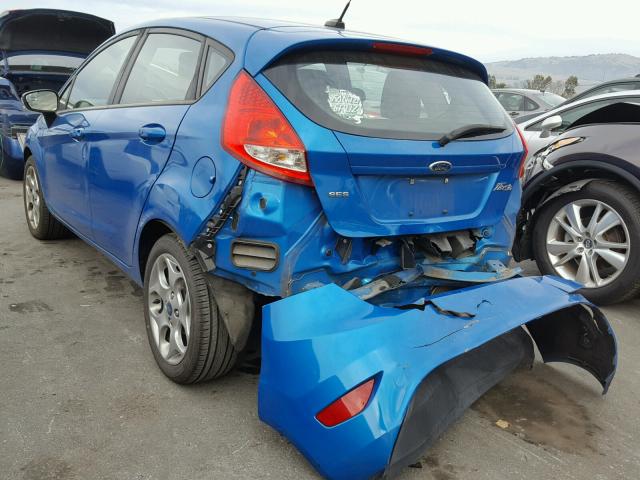 3FADP4FJ7CM180816 - 2012 FORD FIESTA SES BLUE photo 3