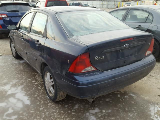 1FAFP34373W202885 - 2003 FORD FOCUS SE C BLUE photo 3