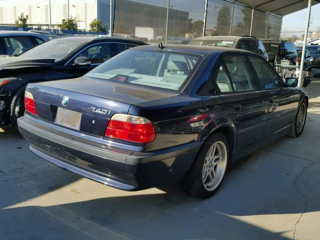 WBAGG83441DN88404 - 2001 BMW 740 I AUTO BLUE photo 4