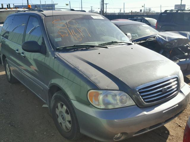 KNDUP131336479037 - 2003 KIA SEDONA EX GREEN photo 1