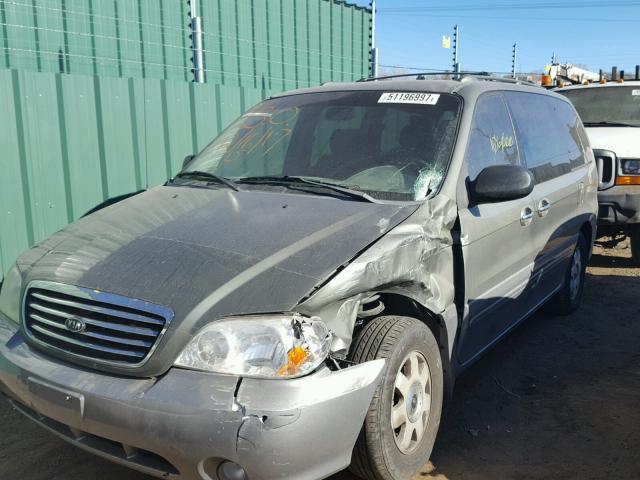 KNDUP131336479037 - 2003 KIA SEDONA EX GREEN photo 2