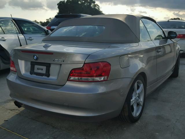 WBAUL7C53CVM82928 - 2012 BMW 128 I SILVER photo 4