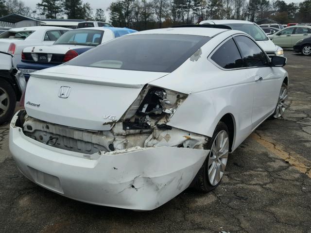 1HGCS22848A010267 - 2008 HONDA ACCORD EXL WHITE photo 4