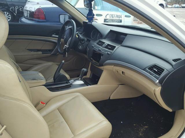 1HGCS22848A010267 - 2008 HONDA ACCORD EXL WHITE photo 5