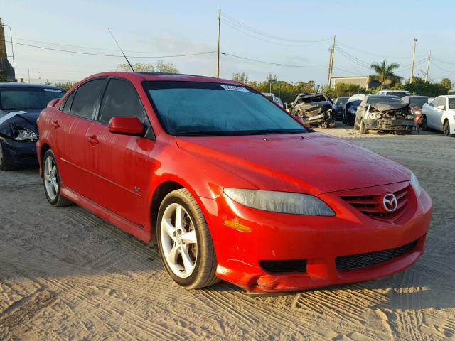 1YVHP84D545N55488 - 2004 MAZDA 6 S RED photo 1