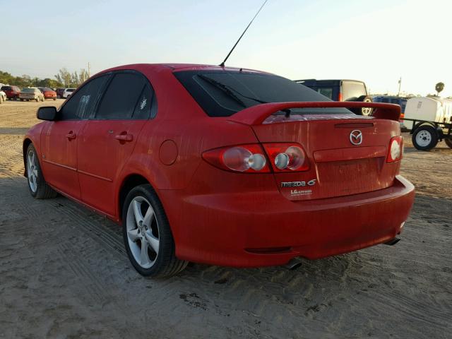 1YVHP84D545N55488 - 2004 MAZDA 6 S RED photo 3