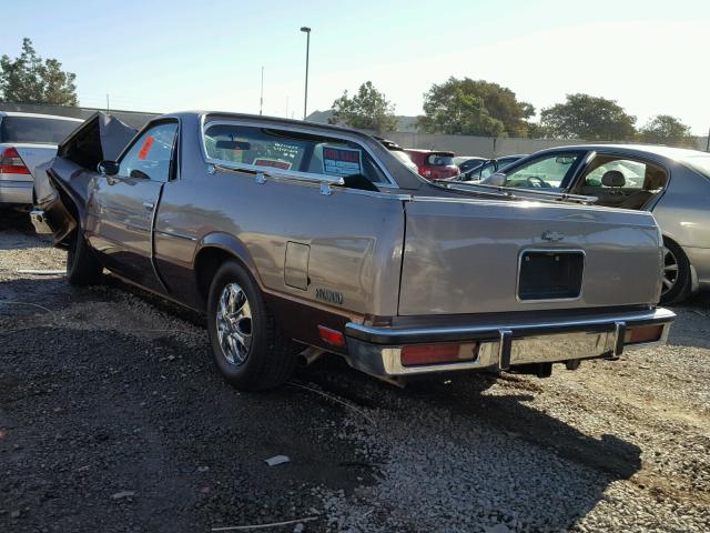 1GCCW80H6ER136197 - 1984 CHEVROLET EL CAMINO TAN photo 3