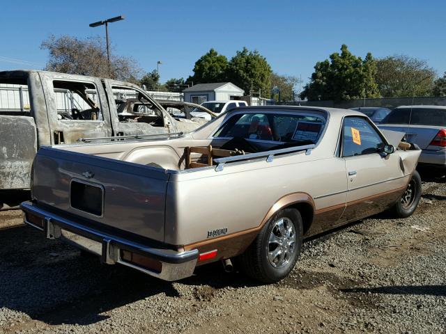 1GCCW80H6ER136197 - 1984 CHEVROLET EL CAMINO TAN photo 4