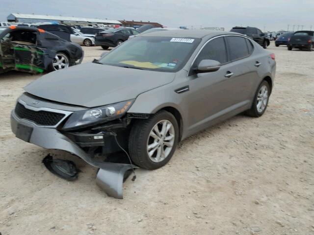 5XXGN4A72CG086398 - 2012 KIA OPTIMA EX GRAY photo 2