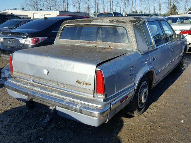 1C3XY66R4MD163124 - 1991 CHRYSLER NEW YORKER BLUE photo 4