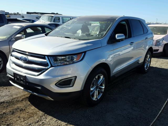 2FMPK3J82HBB57095 - 2017 FORD EDGE SEL SILVER photo 2