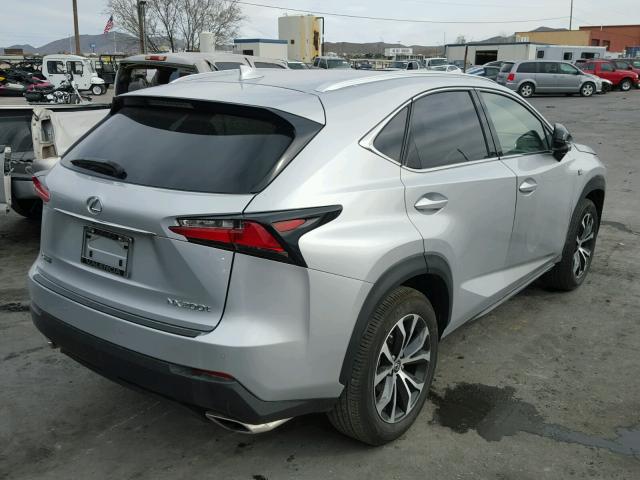 JTJYARBZXH2060512 - 2017 LEXUS NX 200T SILVER photo 4