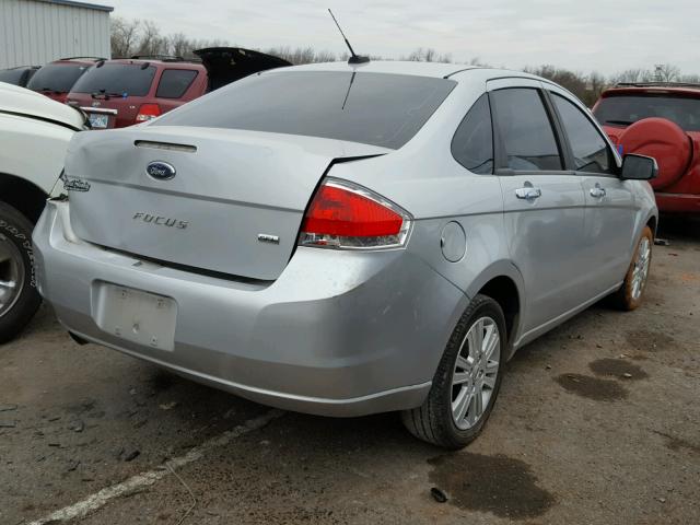 1FAHP3HN0BW196656 - 2011 FORD FOCUS SEL SILVER photo 4