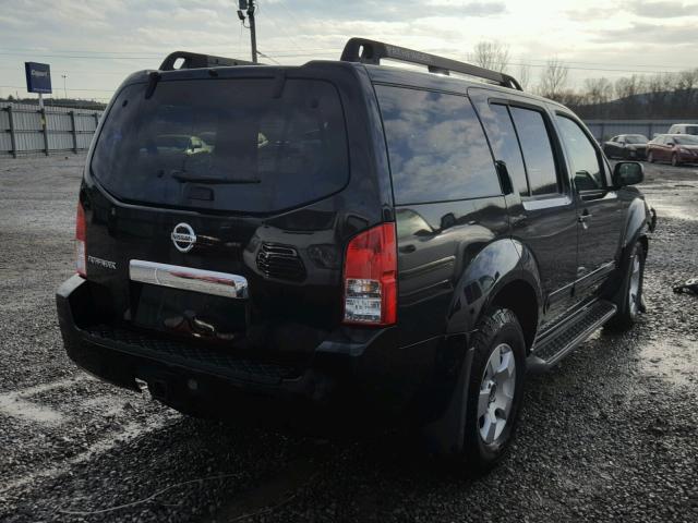 5N1AR18U87C636838 - 2007 NISSAN PATHFINDER BLACK photo 4