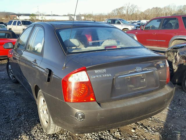 KNAFE121855116044 - 2005 KIA NEW SPECTR GRAY photo 3