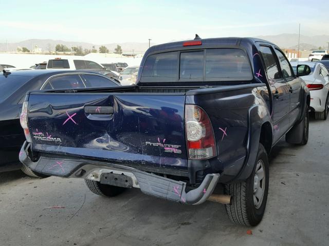 5TFJX4GN3CX012485 - 2012 TOYOTA TACOMA DOU BLUE photo 4